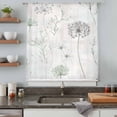 thumbnail image 5 of Dandelion Green Botanical Sheer Curtains 108" Extra Long, Vintage Watercolor Floral Light Filering Curtains, Privacy Drapes Simi Floor to Veiling Curtain for Living Room Bedroom Window Treatment, 5 of 9