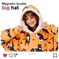 thumbnail image 2 of PMONPA Wearable Blanket Hoodie, Flannel Sherpa Fleece, Warm and Cozy Giant Sweatshirt for Adult, Woman and Man, One Size Fits All (Cat), 2 of 7