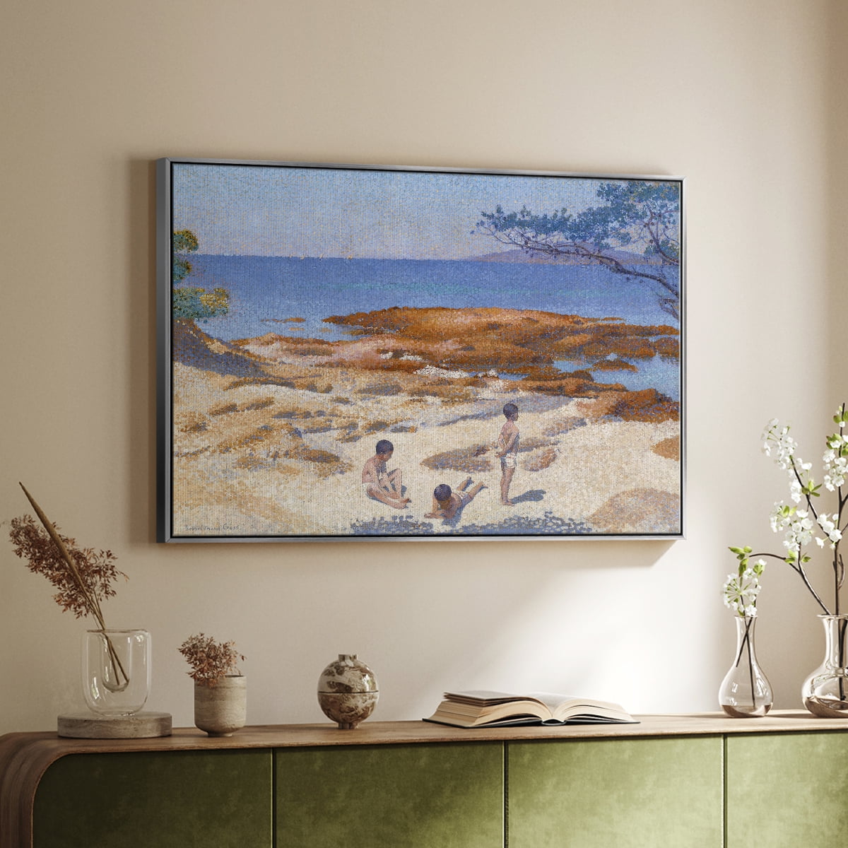 Vintage Landscape-CXXII By Wexford Home Framed in Silver Wood Gallery Wrapped Canvas 27 in. x 41 in.