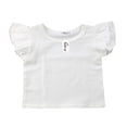thumbnail image 1 of Summer Baby Girl Short Sleeve T-Shirt Cotton Ruffle  Neck Tops, 1 of 5
