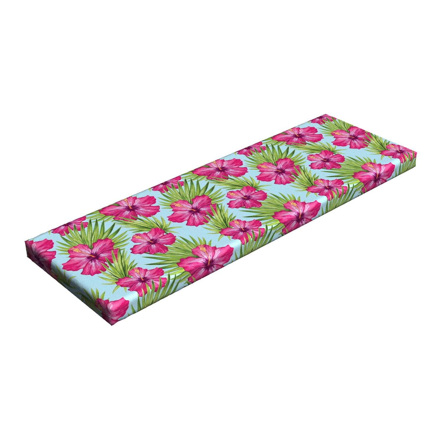 16 X 72 Jungle Flower Blooming Rainforest Flora Tropical Hibiscus Shabby Motif Lime Green Multicolor Dining Room Kitchen Rectangular Runner Ambesonne Exotic Table Runner