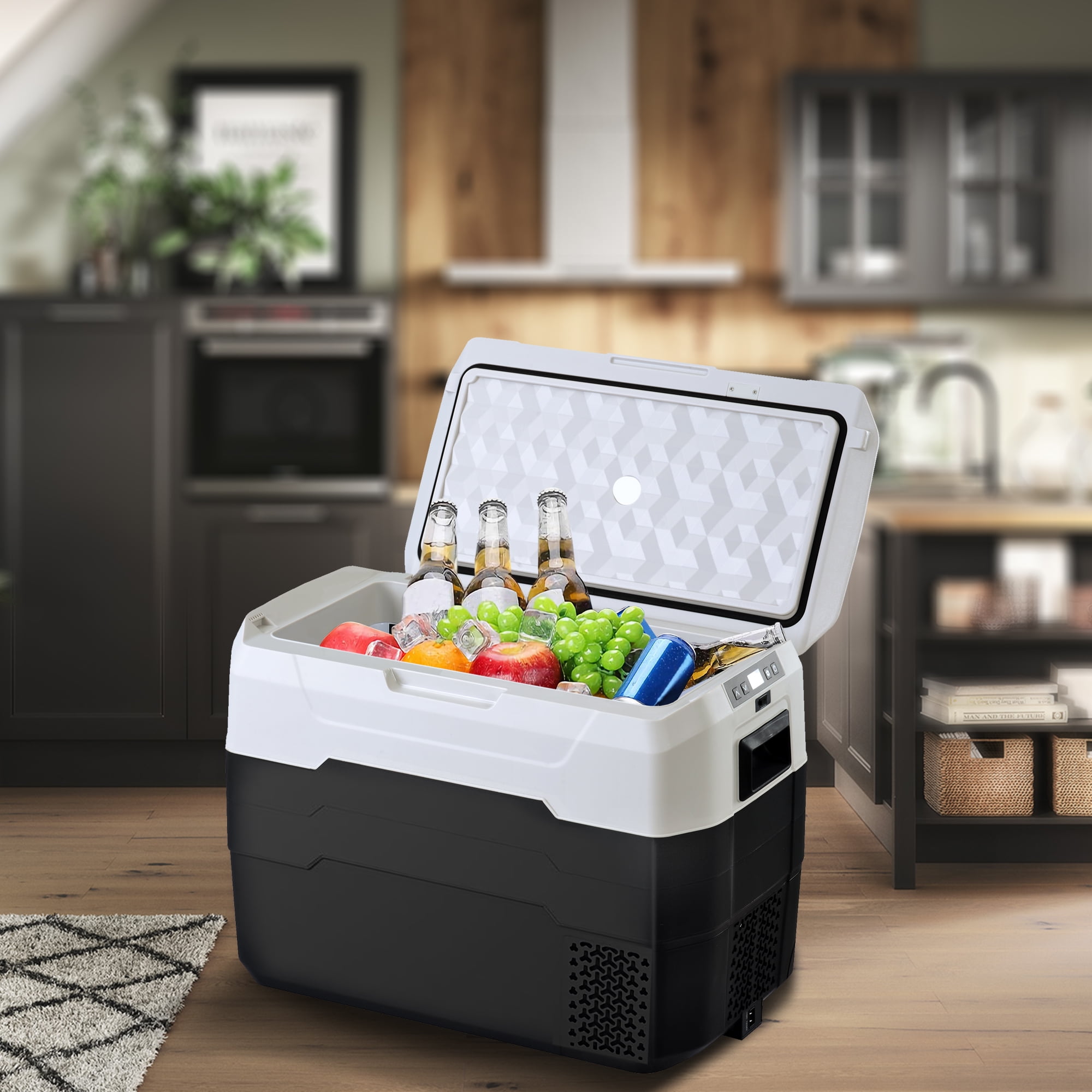 Fishing CalmDo 37QT Compressor Car Refrigerator Portable Fridge Cooler Mini Freezer for Picnic Home and Travelling 