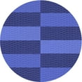 thumbnail image 1 of Ahgly Company Machine Washable Indoor Round Transitional Blue Ribbon Blue Area Rugs, 4' Round, 1 of 7