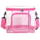 thumbnail image 1 of Bolsa de almuerzo transparente para adultos, grande, resistente, transparente, aprobada para mujeres y hombres, con correa de hombro ajustable, bolsillo frontal con cremallera, transparente, 1 of 6