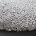 thumbnail image 3 of SAFAVIEH Madrid Miah Solid Polyester Shag Area Rug, Silver, 3' x 3' Round, 3 of 7