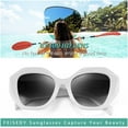thumbnail image 4 of FEISEDY Retro Cateye Sunglasses Women Oversized Vintage Cat Eye Shades UV400 Lenses B2817, 4 of 13