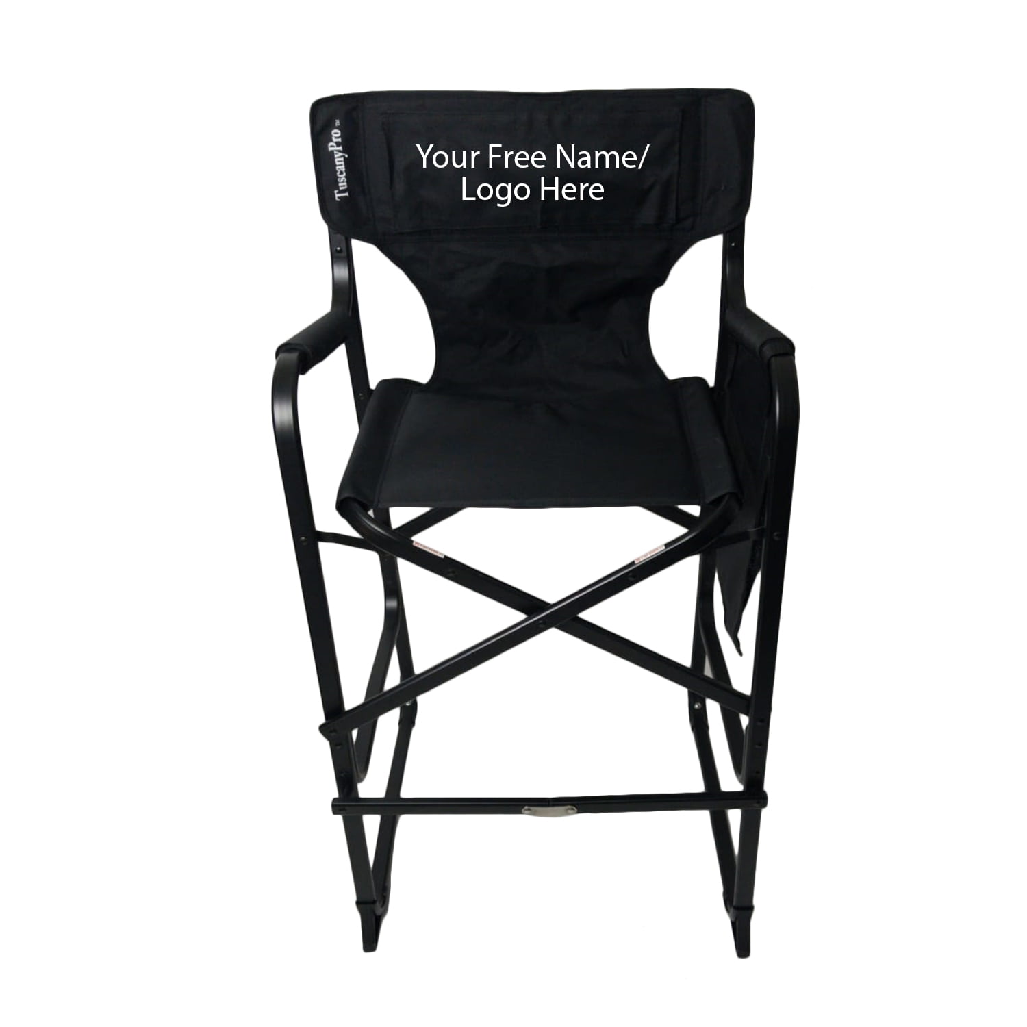Tuscany Pro Personalized Imprinted Professional Tall Directors Chair with Side Tray