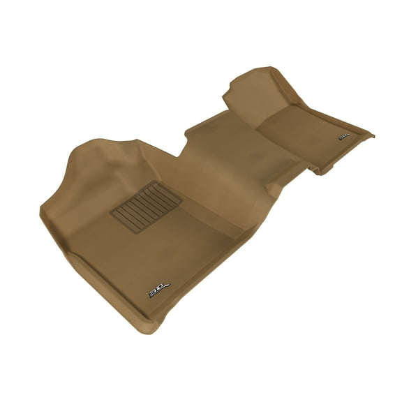 3D MAXpider Custom Fit Kagu Floor Mat (Black) Compatible with Chevrolet Silverado 1500 Regular Cab / GMC Sierra 1500 Regular Cab 2007-2013 - Front Row