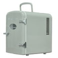 Frigidaire Retro 6 Can Mini Beverage/Skincare Cooler, EFMIS129, Moonbeam