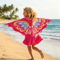 thumbnail image 4 of Grblisyd Girls' Butterfly Swim Cover Up Hooded Terry Zip-Up Bathing Towel Suit Wrap with Pockets for Kids 10-12 Y, 4 of 6