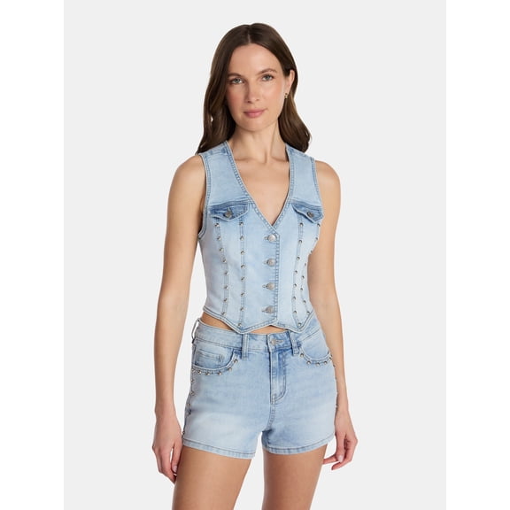 Madden NYC Women's Studded Vest, Sizes XXS-XXL