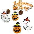 thumbnail image 4 of 50Pcs Halloween Lollipop Jam Chocolate Candy Holder Paper Cards Creative DIY Pumpkin Ghost Sugar Card Wrapping for Halloween Party Gift Accessories Decorations, 4 of 5