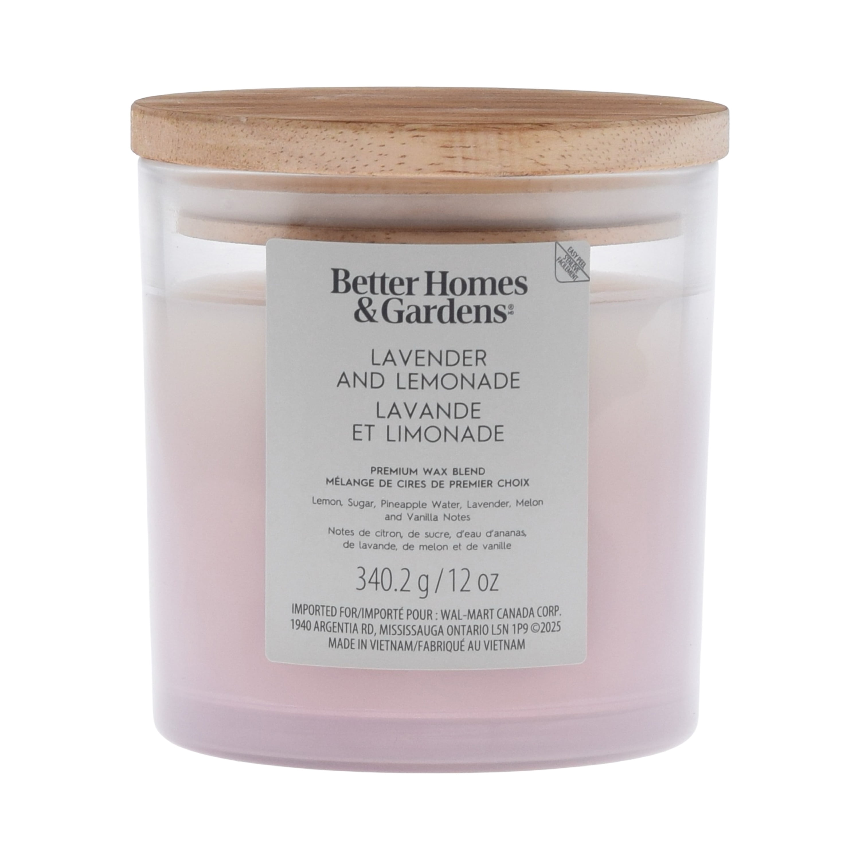 Better Homes & Gardens Scented 2-wick 12 oz. Parrafin Wax Ombre Jar Candle, Lavender Lemonade