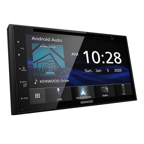 Restored Kenwood DDX5707S 6.8-Inch Double-DIN In-Dash DVD Receiver with Bluetooth, Apple Carplay, Android Auto and SiriusXM Ready (Refurbished)