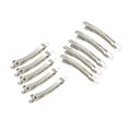 thumbnail image 2 of facefd 10 Pcs Pinces à Cheveux Style Français Argent Barrettes Nœuds DIY 10cm, 2 of 5