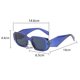 thumbnail image 2 of Gafas de sol cuadradas con borde cortado de plástico y personalidad, gafas de sol con pierna ancha y personalidad, 2 of 6