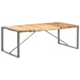 thumbnail image 1 of vidaXL Dining Table 220x100x75 cm Solid Rough Mango Wood, 1 of 5