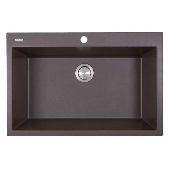 Nantucket Sinks PR3322-DM-BR Dual-mount Granite Composite Sink in Brown
