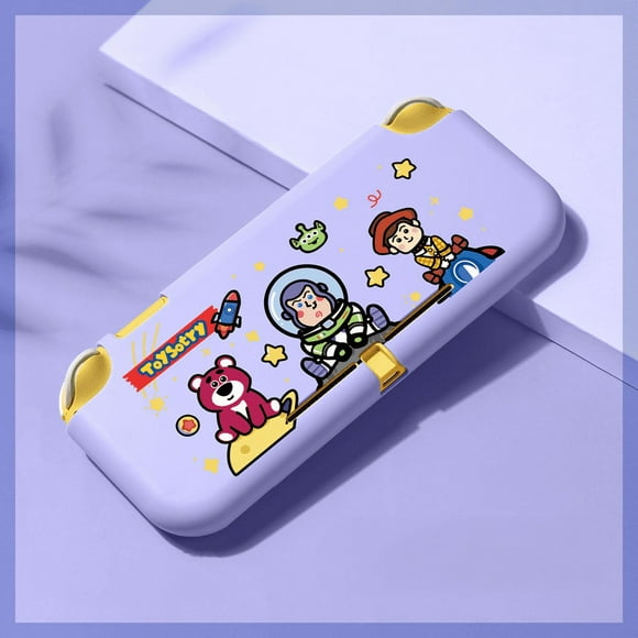 Switch lite protective shell LITE game console accessories decorative shell protective sleeve TPU cartoon soft shell (purple astronaut)