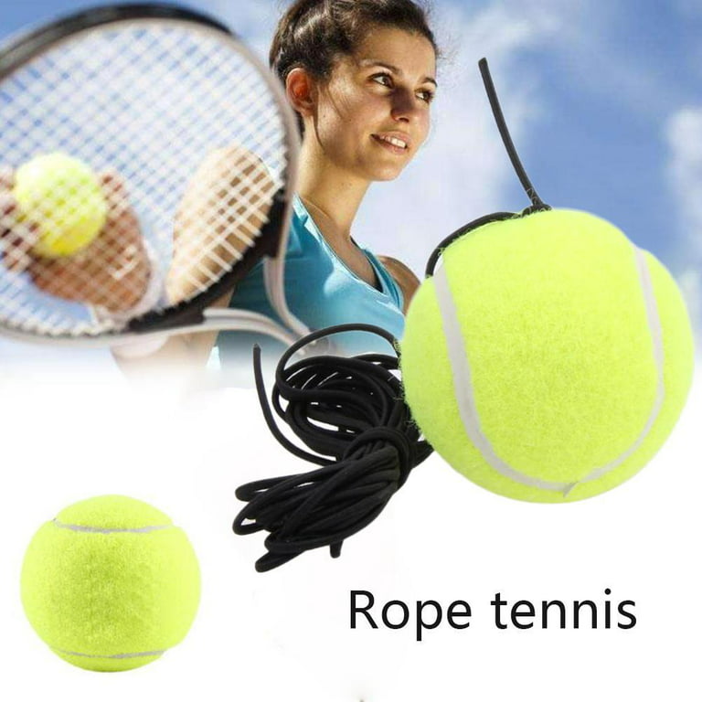 Rubber Tennis Ball Trainer Tennis Ball with String Replacement Good Drill  K6C4 