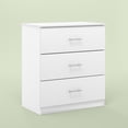 thumbnail image 3 of Furinno Tidur Simple Design 3-Drawer Dresser with Handle, Solid White, 3 of 6