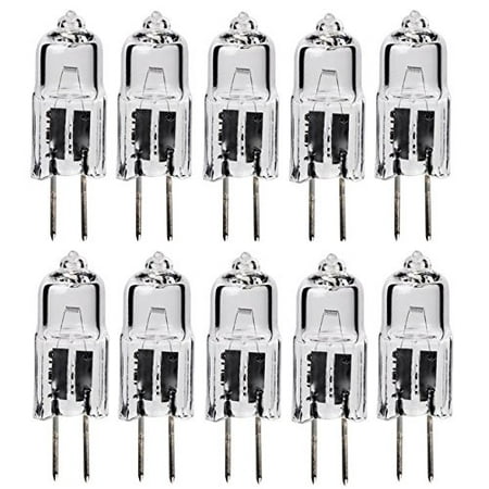 - 10Pack, 50 Watt 50W 12V 12 Volt G6.35 Bi-Pin JC Type Halogen Light Bulb GY6.35