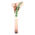 thumbnail image 4 of 0.21 ct Brilliant Round Cut Simulated Green Diamond 14k Rose Gold Stackable Band SZ 10.25, 4 of 6