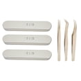 thumbnail image 2 of Pinzas Para Pestañas, Curvas Antiestáticas De Acero Inoxidable, Pinzas Para Pestañas De Punta Fina De Alta Precisión Para El Hogar Para Mujeres, 2 of 7
