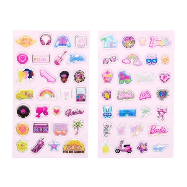 Juego de pegatinas Kodak x Barbie coloridas y decorativas, más de 50 pegatinas