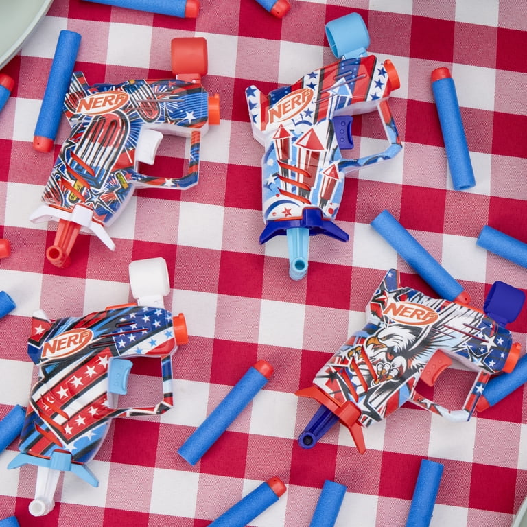 Nerf Elite Freedom Frenzy Red, White & Blue Blaster 4-Pack, 16