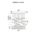 thumbnail image 7 of CWI Lighting Stagger Integrated LED Brass Chandelier, 7 of 7