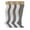 White 3 Pairs, Gray 3 Pairs, variant on Diabetic Over The Calf Knee Socks for Men and Women 6 Pairs Gray Size 9-11