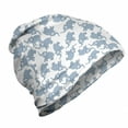 thumbnail image 1 of Nursery Elephant Unisex Beanie, Pastel Art Animal, Hiking Outdoors, Blue Grey and White, by Ambesonne, 1 of 1