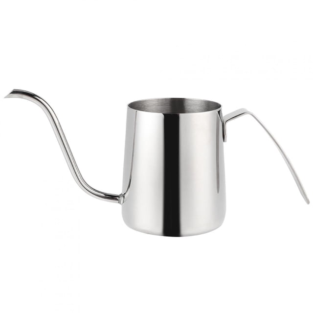 Hervidor de café Ticfox de acero inoxidable 250 ml con Boquilla larga sin tapa plateado