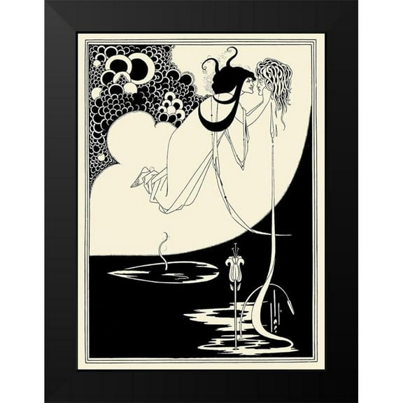 Beardsley, Aubrey 11x14 Black Modern Framed Museum Art Print Titled - Salome 1894 - The Climax