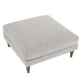 thumbnail image 4 of Ottoman Accent Chair, Light Grey Gray, Fabric, Living Kitchen Cafe Bistro Hospitality Restaurant, Modern Contemporary HB36242, 4 of 8