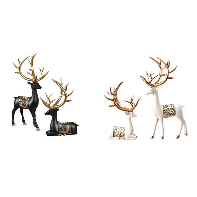Escultura De Resina De Alce Europeo, Figura Coleccionable De Ciervo, Estatua De Animal Para Mueble De Mesa, Boda, Inauguración De La Casa, Colección Para Amantes.