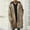 Brown, variant on Dolkfu Black Jacket Men Hooded Fuzzy Faux Fur Trench Coat Mid Length Isulated Overcoat Fall Mens Coats L
