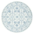 thumbnail image 4 of SAFAVIEH Micro-Loop Leon Medallion Area Rug, Blue/Ivory, 5' x 5' Round, 4 of 10