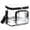 Black, variant on GUUDIE Clear Insulated Lunch Bag with Shoulder Strap | Waterproof Transparent Cooler Bag with Double Zippers | Reusable Lunch Box Large Tote Bag for Shopping, Picnic, Work, School