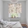 thumbnail image 5 of Khaki Fruit Kitchen Curtains Small Short 39 Inch Length, Country Retro Floral Botanical Plant Grommet Top Bedroom Living Room Curtains, Light Filtering Cafe Curtain Drapes 2 Panels Set 55''x39'', 5 of 9