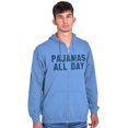 thumbnail image 5 of Pajamas All Day Slacker Lazy Zip Up Hoodie Men's Women's Brisco Brands 2X, 5 of 6