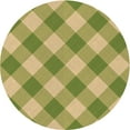 thumbnail image 1 of Ahgly Company Machine Washable Indoor Round Transitional Dark Yellow Green Area Rugs, 3' Round, 1 of 7