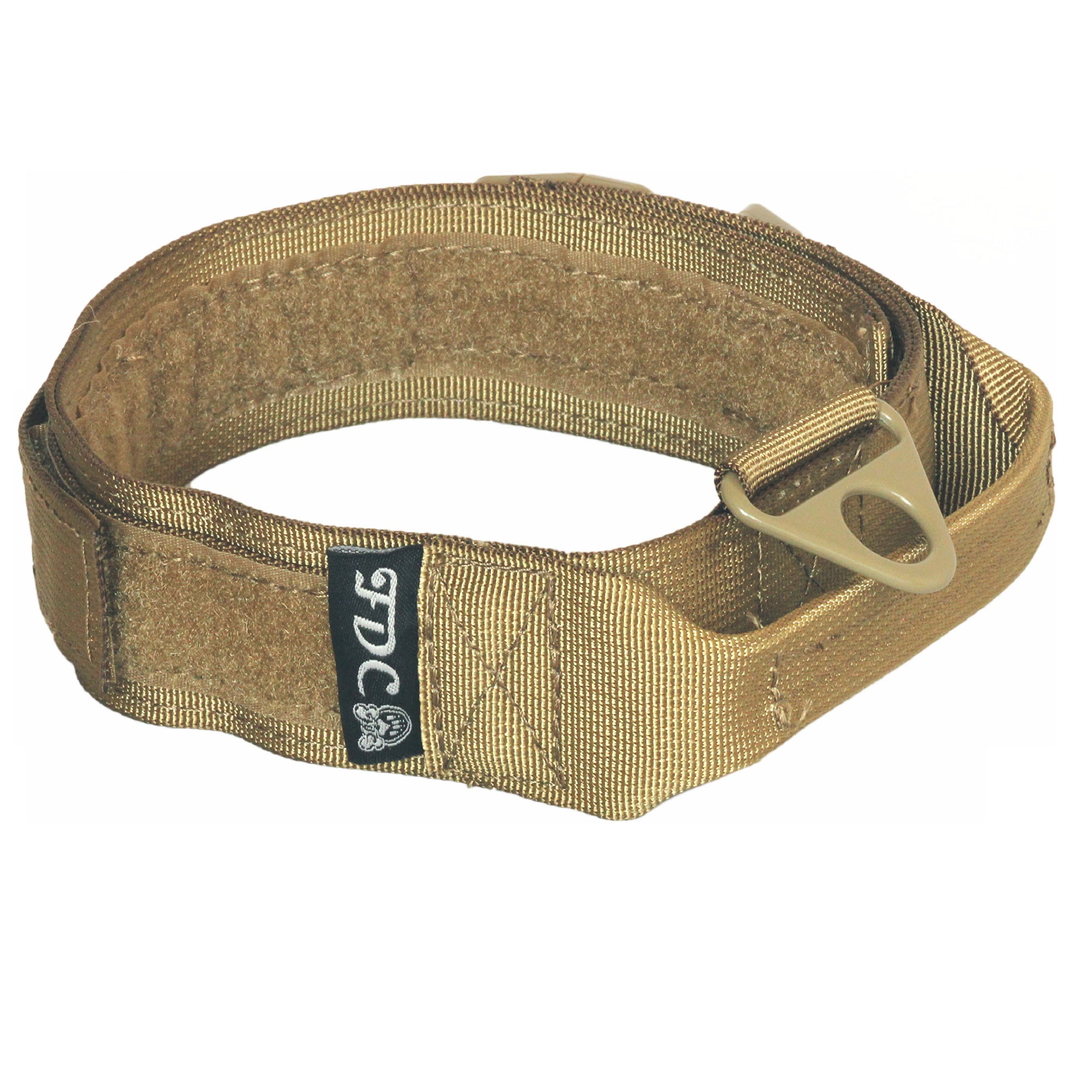 SET of Tactical COLLAR and LEASH Dog Military Army HOOK & LOOP Heavy Duty Traning with HANDLE Width 1.5in Plastic Buckle sz XXL: Neck 18" - 20"