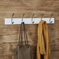 thumbnail image 6 of Melannco 27X5 Inch Wall Mount MDF Coat Rack With 5 Silver Metal  Hooks White, 6 of 12