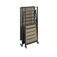 thumbnail image 5 of Artum Hill Asher 30" Tall Black Metal Folding Bar Cart with Wood Shelfs, 5 of 8