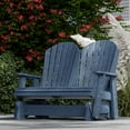 thumbnail image 3 of Wildridge Heritage Double Glider, Patriot Blue, Outdoor Weather Resistant Poly Patio Furniture, 3 of 4
