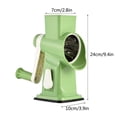 thumbnail image 3 of Vacemry Multifunctional Vegetable Cutter, Hand Crank Roller with 3 Stainless Steel Blades for Slicing Chopping Grating, Efficient Kitchen Gadget for Home Cooking Meal Prep Restaurant Use, 3 of 6