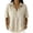 Khaki, variant on Womens Polo Shirts Half Zip Mock Neck Loose Fit Short Sleeve Breathable Pique Fabric Sporty Collar Pullover Tops Relaxed Silhouette Summer Active Tops Zipper Neckline Brown XL