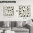 thumbnail image 5 of Spring Flowers Wooden Wall Clock Silent Non Ticking, Farmhouse Sage Green Pastoral Floral Leaf Square Wall Clocks Battery Operated, Decor Clock for Home Office, Living Room, Kitchen, 12 Inch, 5 of 9